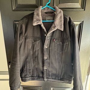 Levi's Black Sherpa Collar Jacket